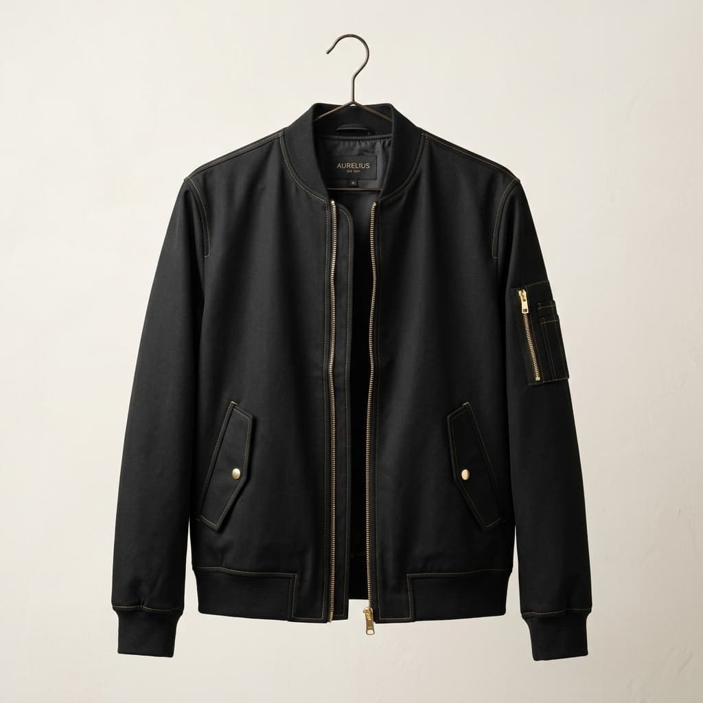 Front view of Stitch Gold-Trimmed Premium Jacket